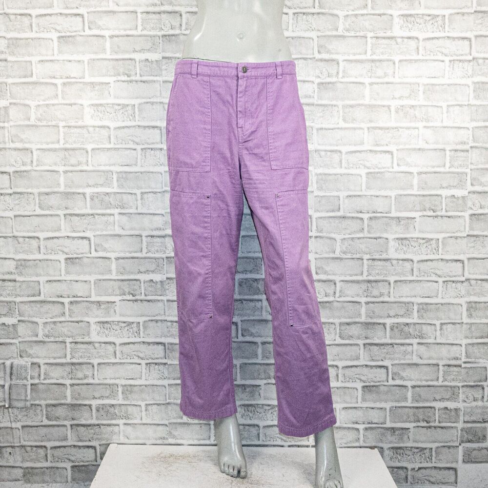SATURDAYS NYC Women's Purple Cotton Work Trouser Pants in size 6 32w